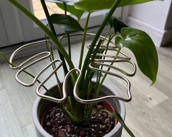 Goldfarbene Monstera-Blatt-Pflanzenstütze – robuste Zimmerpflanze. Perfekt für Zimmerpflanzen
