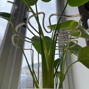 Handcrafted Monstera Leaf Plant Support Sturdy Indoor Plant. Perfect for indoor houseplants such as your Monstera Copper, Gold, Black image 4