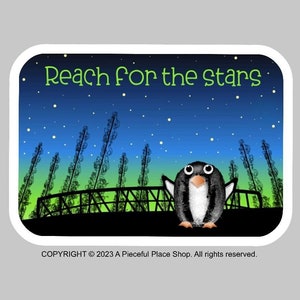 Lindos STICKERS DE PINGÜINOS con frases sobre la vida. Calcomanía de animales de vinilo impermeable para parachoques de coche portátil de diario. Regalo mejor amiga niño ella él