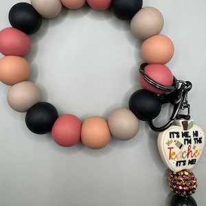 It’s Me, Hi, I’m the Teacher, It’s Me - Black, Wheat, Dusty Rose silicone keychain