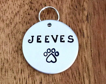 Large and small tag / Dog tag / Pet tag / Custom dog tag / Pet gift / Dog paw pet tag