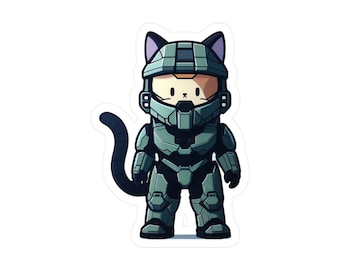 Master Chief Cat Vinyl Sticker