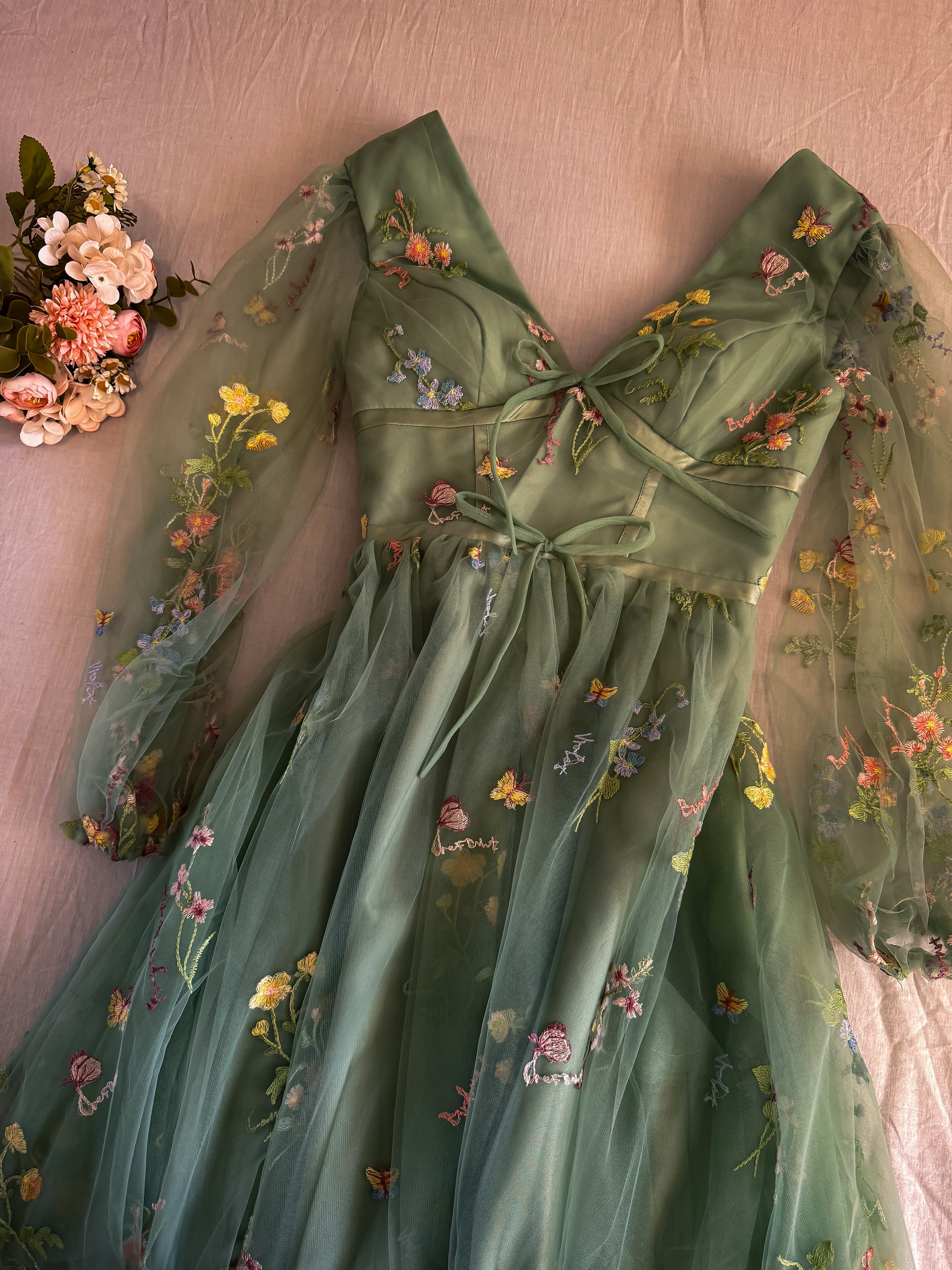 green emerald velvet dress Ladivine CB080 Bustier Corset Prom Dress 2 / Smoky Blue main image 0