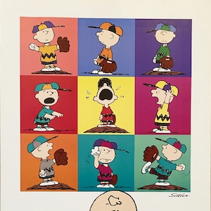 Peanuts Baseball Poster - Etsy