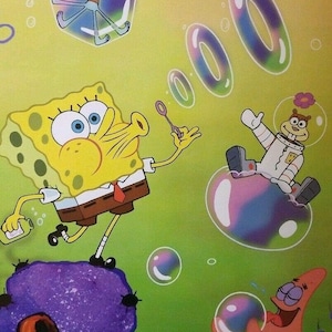 Póster original de Bob Esponja y Burbujas, programación orientada a objetos