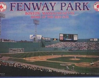 Fenway Park Original Starline Poster OOP Boston Massachusetts Home of the Red Sox