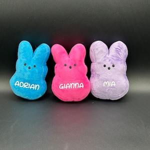 Personalized Easter Peep Bunny Rabbit Stuffed Animal Plush