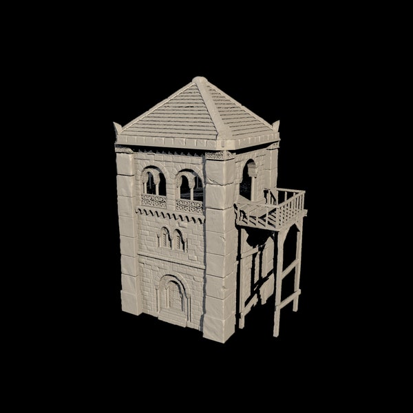 Bâtiment 1 inspiré du Gondor - Fichier STL