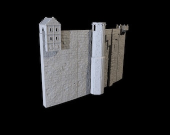 City 2nd Level Curved Walls - Full Bundle - STL files