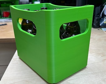 3D Print File – 6-pack Beer Crate for Stubbi Bottles | STL for 6 Beer Bottles 0.33L | 3D Model for DIY Printing | Gift for Men