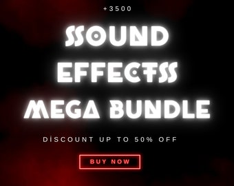 Soundeffekte Mega Bundle, 3500+ Kino-Klänge, Adobe Premiere Pro, DaVinci Relösung, Final Cut, Film Soundeffekte, Video Soundeffekt