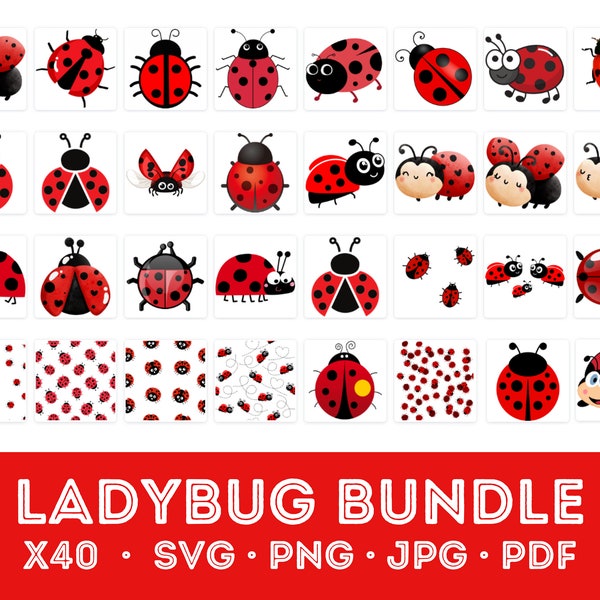Ladybug SVG | Ladybug Bundle SVG Files | Ladybug SVG Layered | Ladybug Files for Cricut | Ladybug Clipart | Lady Bug Svg