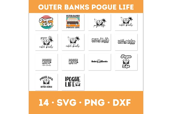 Pogue Life Outer Banks, Pogue Life Designs SVG Bundle, Embrace Island Vibes, Exclusive Clipart, Instant Download, Pogue Life PNG, Pogue Life