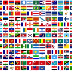 540 Flags SVG Bundle, Flag PNG, World Flags SVG, Country svg, Country Flag svg, Patriotic svg, Flag Vector, Digital File, Instant download zdjęcie 1