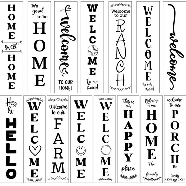 15 Porch Sign Bundle, Svg, Png, Dxf, Eps, Ai, Jpg, SVG Bundle, Porch Sign, Horizontal Welcome Sign svg, Farmhouse Sign svg, Cut File Cricut