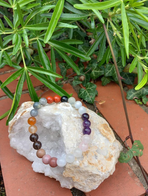 PMS Support Crystal Bracelet: Grade A Gemstones, Reiki Infused
