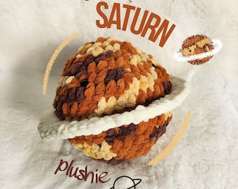 crochet Saturn plushie amigurumi handmade Kuscheltier