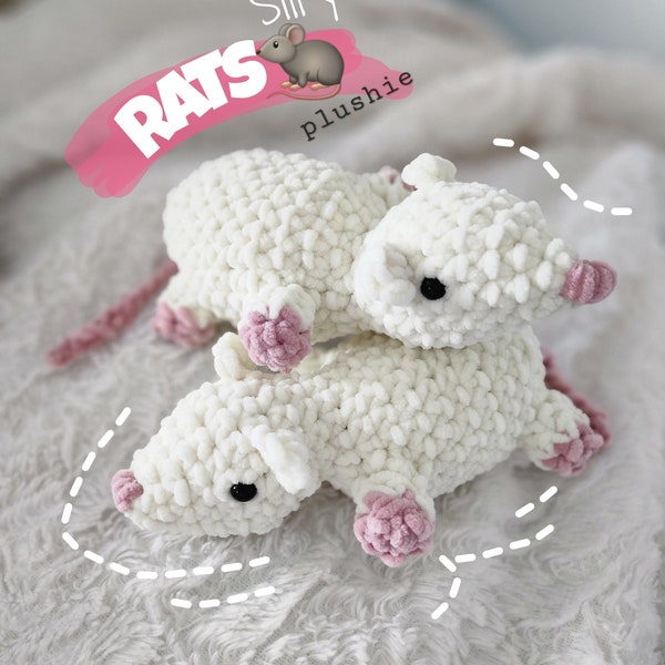 Crochet Rat plushie handmade Kuscheltier Ratte