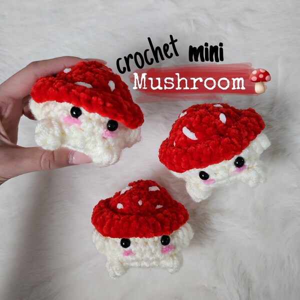 Crochet mini mushroom häkel pilz