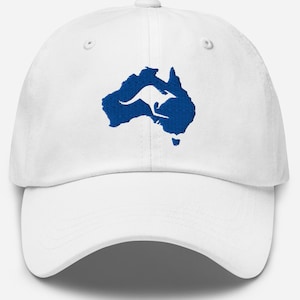 Casquette brodée carte Australie et kangourou - Casquette de baseball Aussie Pride
