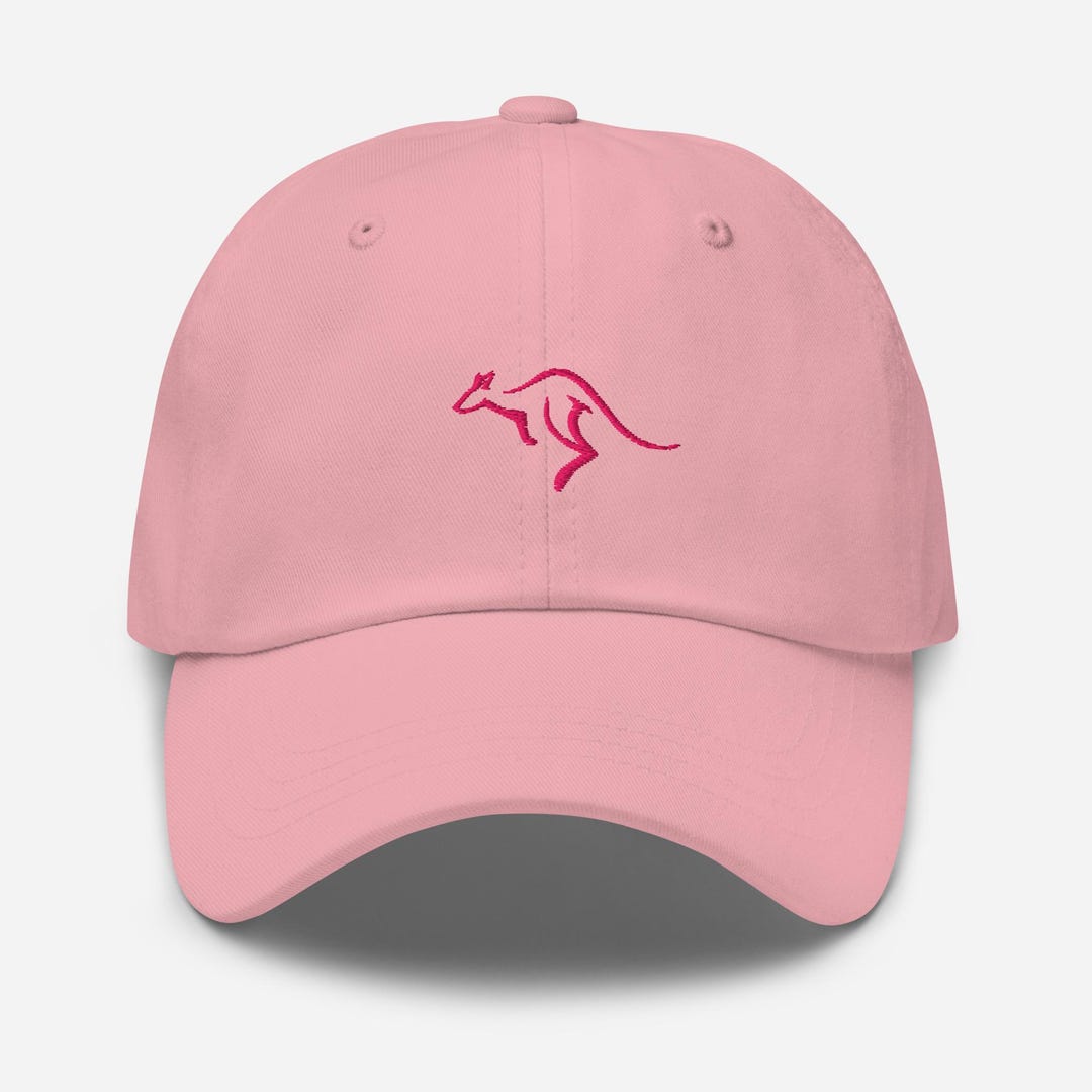 Pink Kangaroo Embroidered Cap: Australia Souvenir Baseball Hat - Etsy
