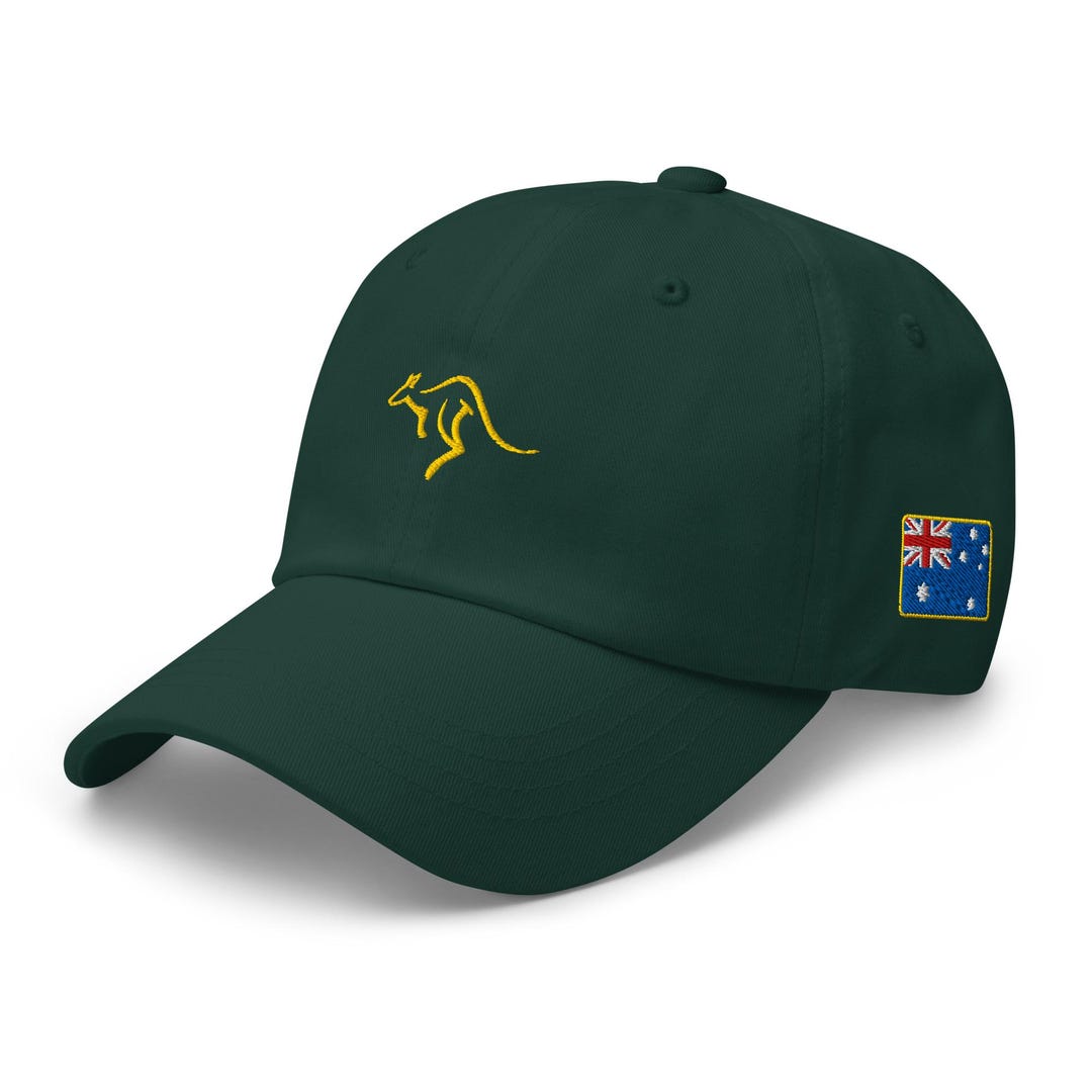 Australian Kangaroo Embroidered Hat | Aussie Flag Dad Cap | Australia ...