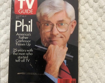 Vintage TV Guide June 27-July 3, 1992 Phil Donohue. Michael Landon Baltimore Edition