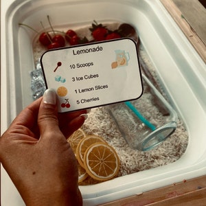 Cartões de Receita de Limonada para Brincadeira Sensorial | Cartões de Atividade de Caixa Sensorial DOWNLOAD DIGITAL | Cartão de Kit de Atividade Sensorial | Caixa Sensorial Infantil