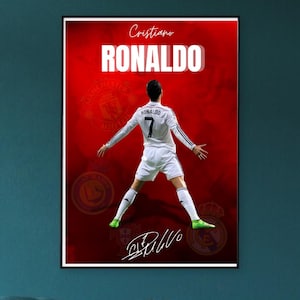 Cristiano Ronaldo Print, Cristiano Ronaldo Poster, Football Gift, Sports Poster, Football Player Poster, Soccer Wall Art,