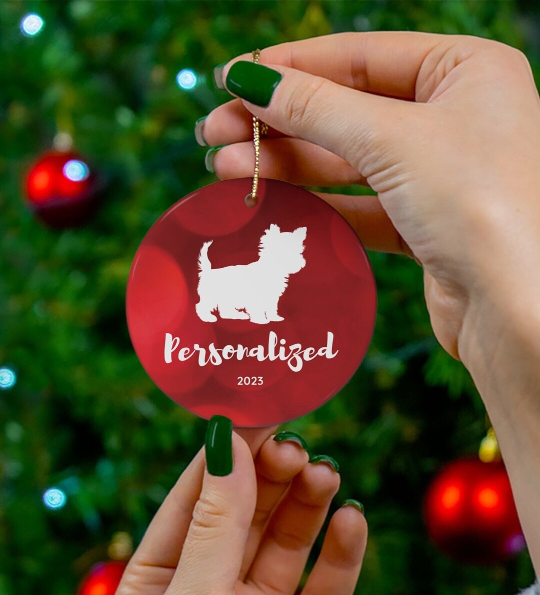 Custom Dog Christmas Ornament Yorkshire Terrier Custom Dog Etsy