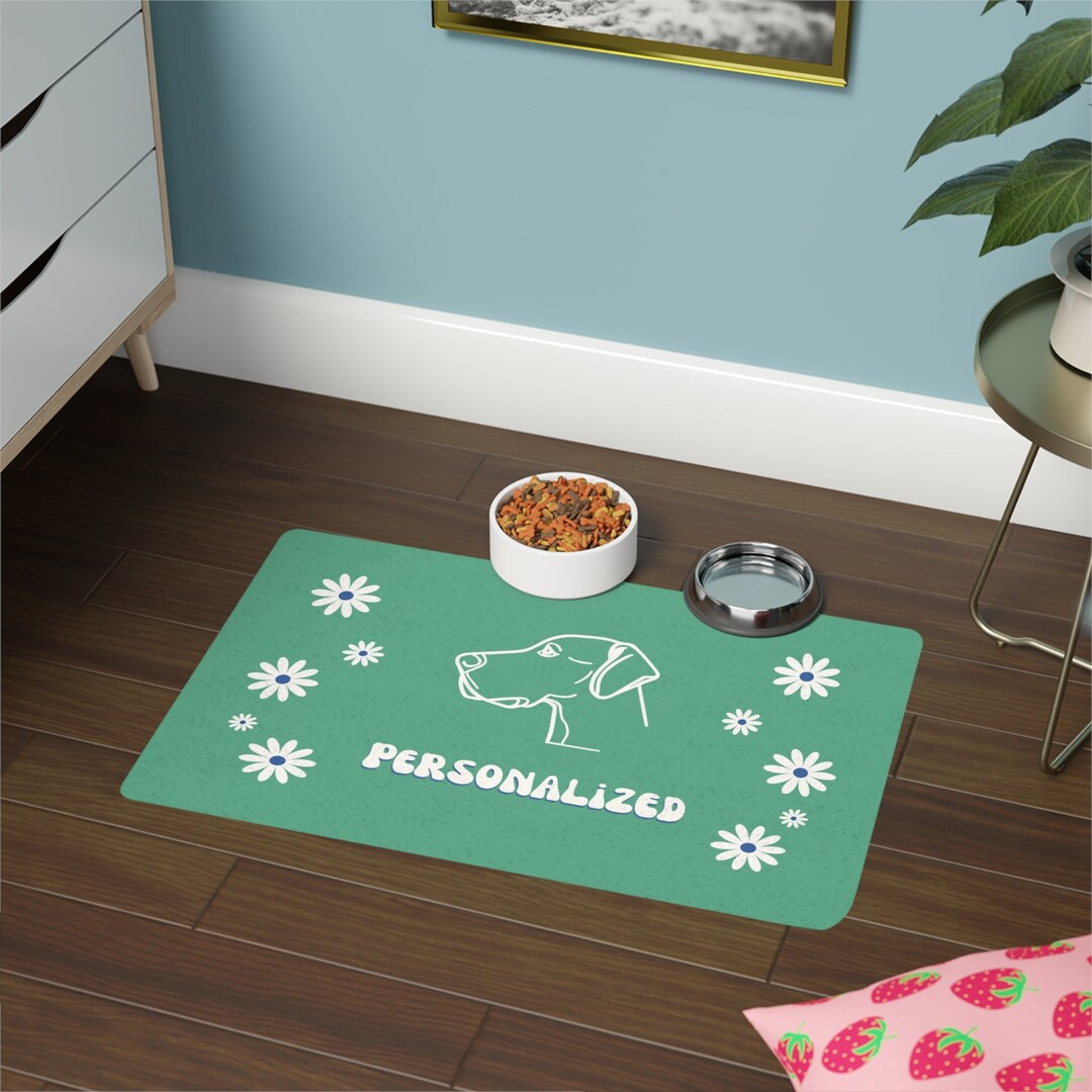 Great Dane Dog Bowl Mat Dog Food Mat Personalized With Dog Etsy