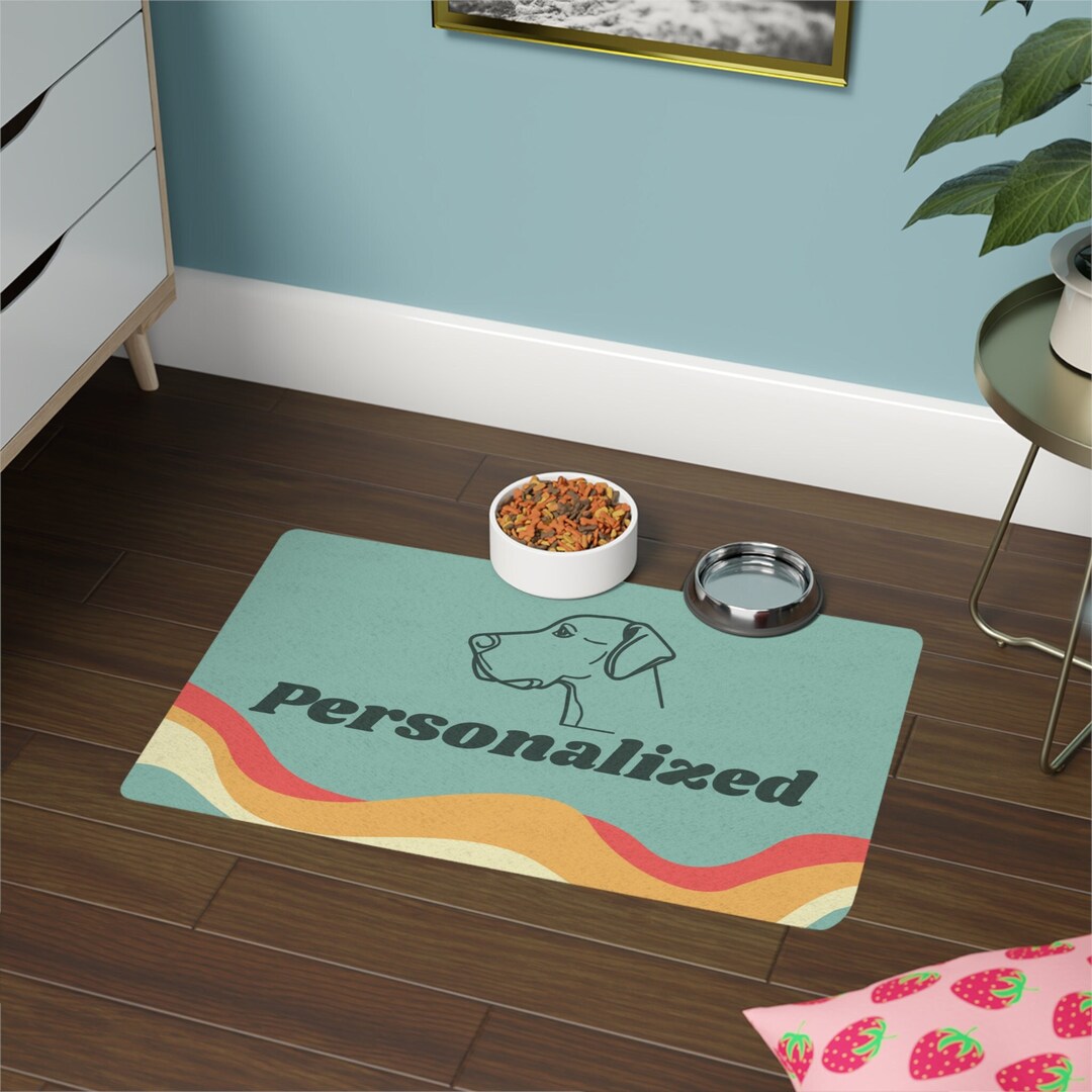 Great Dane Dog Bowl Mat Dog Food Mat Personalized With Dog Etsy