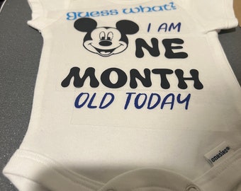 Baby Onesie One Month/Birthday/Anniversary