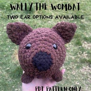 Crochet Wombat PATTERN PDF Download Beginner Friendly Amigurumi Stuffed Animal Patterns Australia