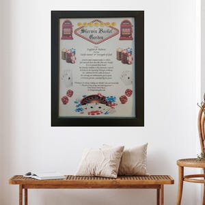 Personalized Casino Name Print - Custom Poker Gift, Gambling Theme Wall Art, Unique Birthday Decor, Lucky Game Room Keepsake, Gift for Him