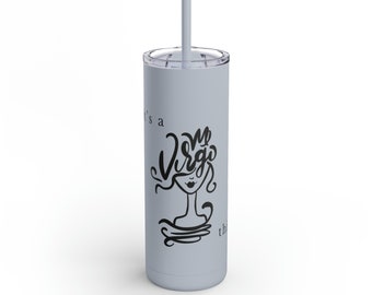Virgo Zodiac Stainless Steel Tumbler, 20oz, Virgo, Star Sign, Zodiac Sign, Stars,
