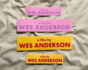 Wes Anderson Film Stickers – Grand Budapest Hotel, Fantastic Mr. Fox