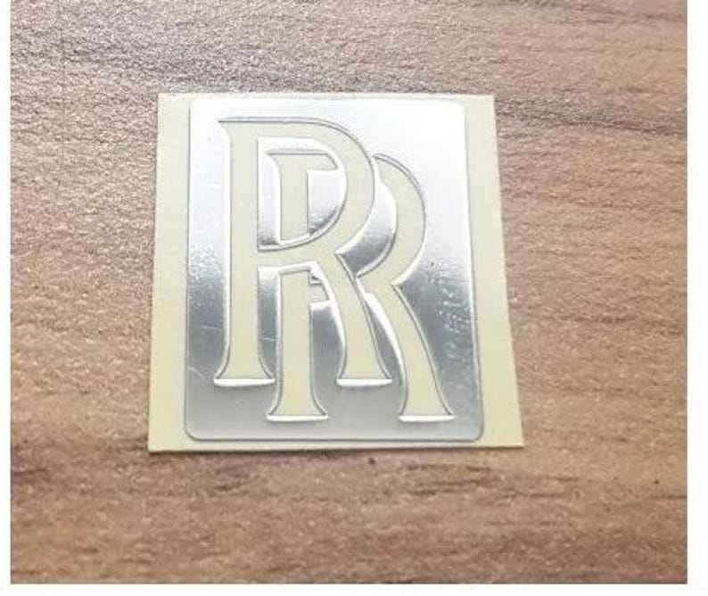 Rolls Royce Logo Sticker Decals Silver Metal Chrome Motor Cars Phantom ...