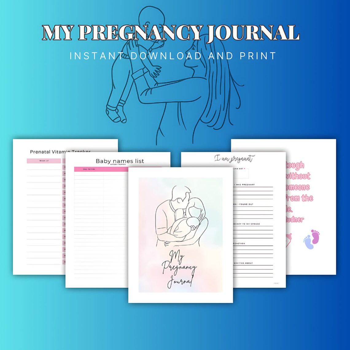 Printable Pregnancy Journal - Etsy
