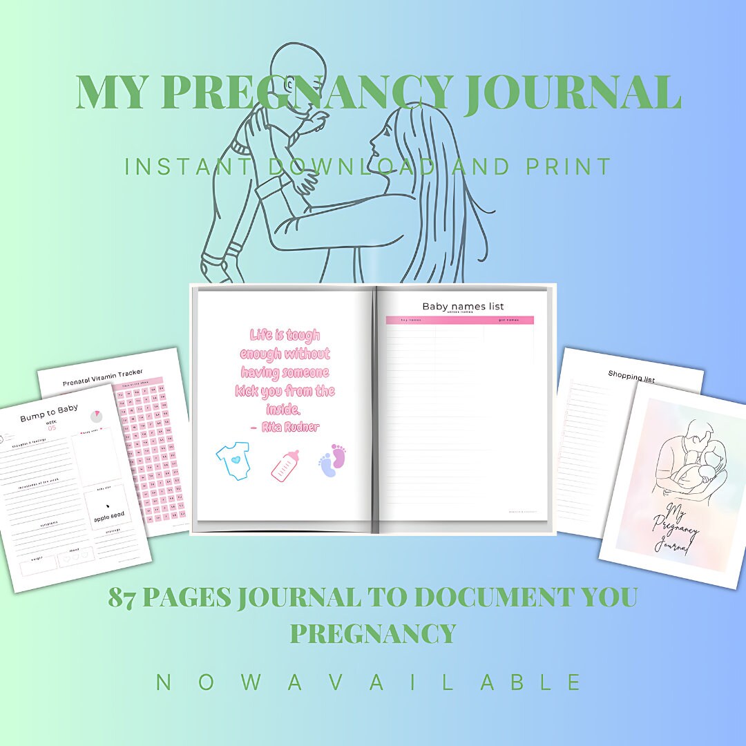 Printable Pregnancy Journal - Etsy
