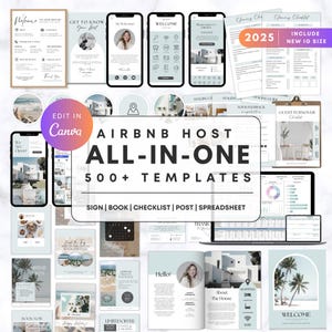 Airbnb Host Bundle Template, Editable Welcome Book Airbnb Canva, Airbnb Signs, Short Term Rental, Cleaning Checklist, Hosting Instagram