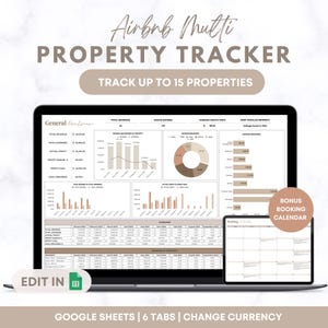Airbnb Income Tracker: Vacation Rental Management Spreadsheet (Google Sheets Template) (Digital Download)