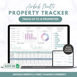 Airbnb Income Tracker: Vacation Rental Management Google Sheets Template (Digital Download)