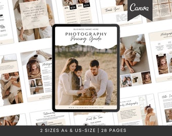 Photographer Pricing Template, Family Photography Style Guide, Photography Welcome Guide, Family Session, Client guide for photographers