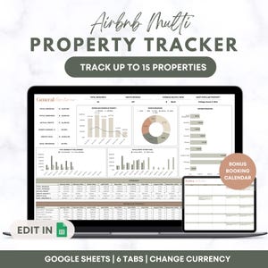 Airbnb Income Tracker: Vacation Rental Management Spreadsheet (Google Sheets Template) (Digital Download)