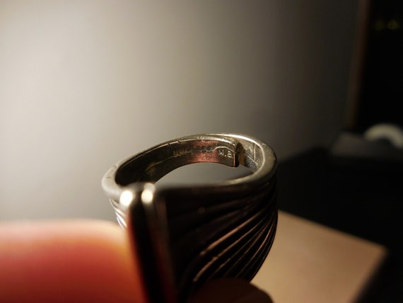 Modernist Silver Leaf Ring - Artistic Statement J… - image 6
