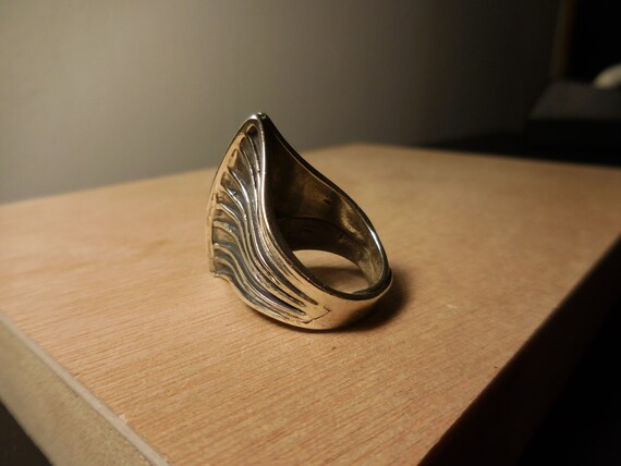 Modernist Silver Leaf Ring - Artistic Statement J… - image 2