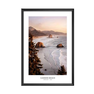 Cannon Beach Oregon Wall Art | Haystack Rock Print | Pacific Northwest Coastal Poster | Digital Download