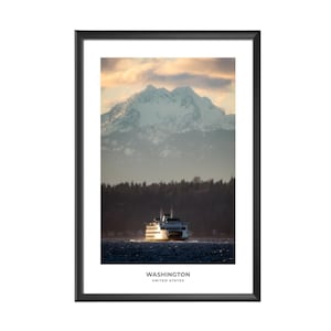 Washington State Print | Pacific Northwest Wall Art | USA Travel Poster | Digital Download