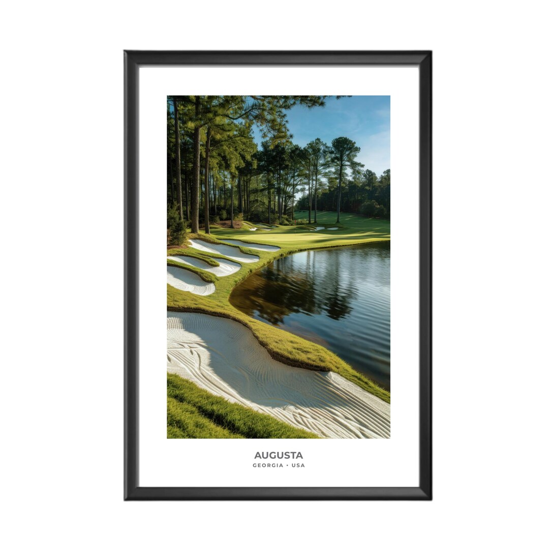 Augusta National Golf Course Print | Georgia Travel Poster (digital ...